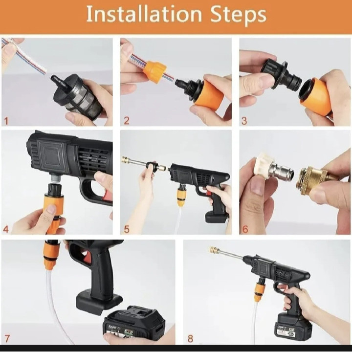 MRD Portable Powerful High Pressure 48v Max Power link System Cordless Wireless Car Wash