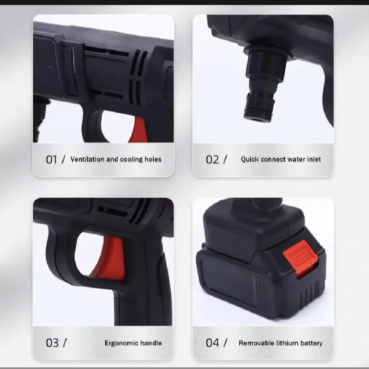 MRD Portable Powerful High Pressure 48v Max Power link System Cordless Wireless Car Wash