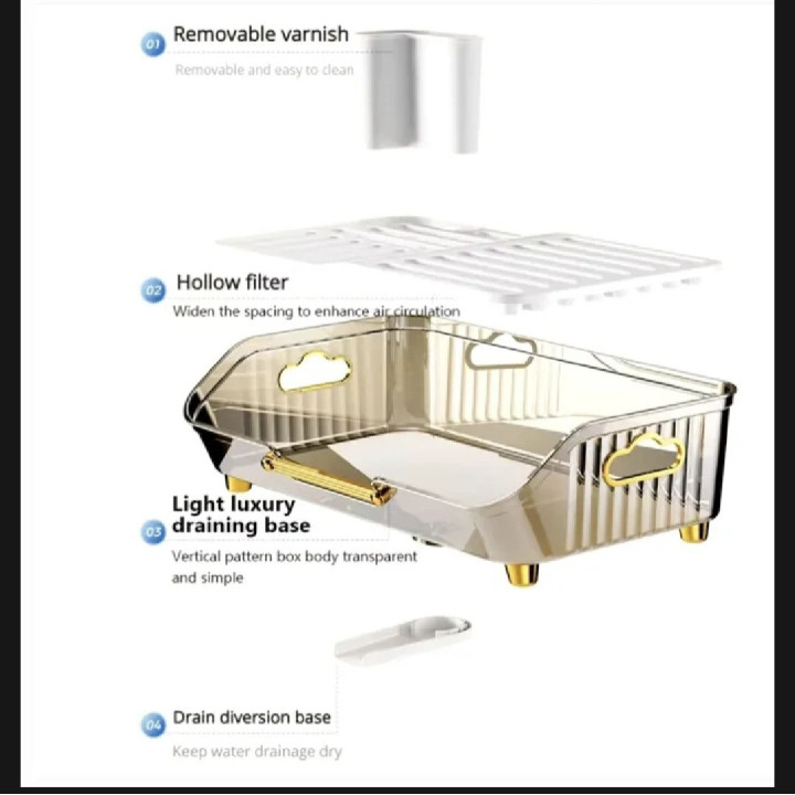 Acrylic Luxury Dish Drain Rack