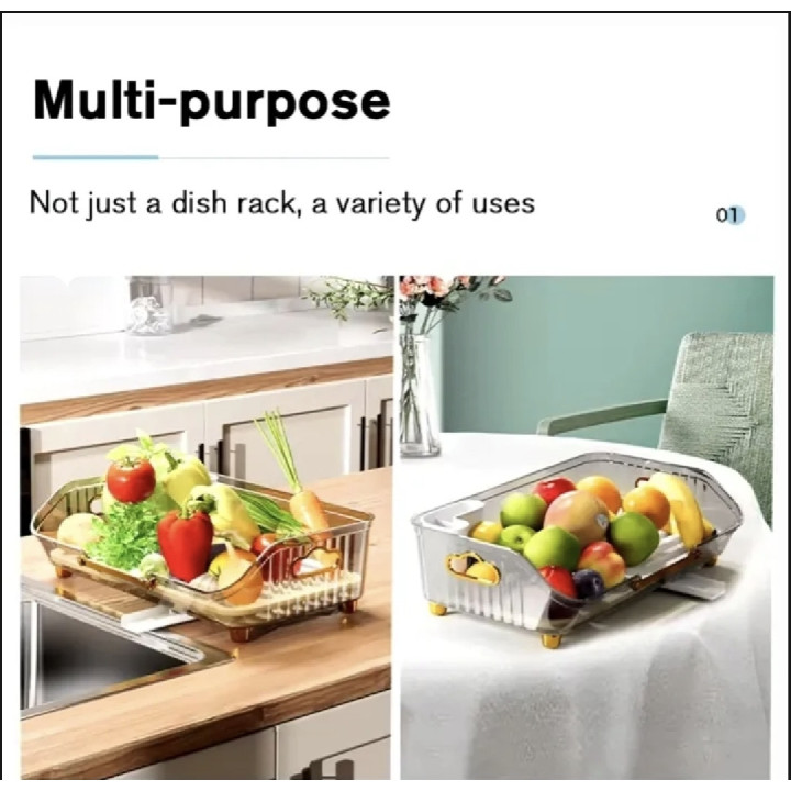 Acrylic Luxury Dish Drain Rack