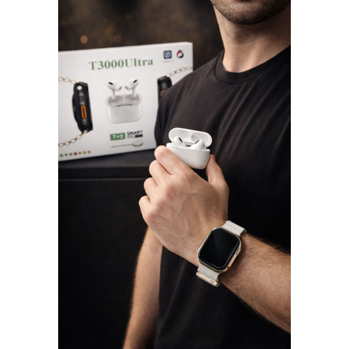T3000 ULTRA 7in1 Ultra with Wireless EarBuds Model Smart Watch