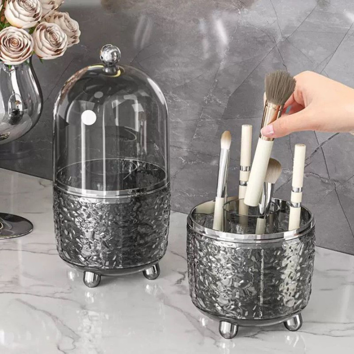Silver Ball Brush Holder
