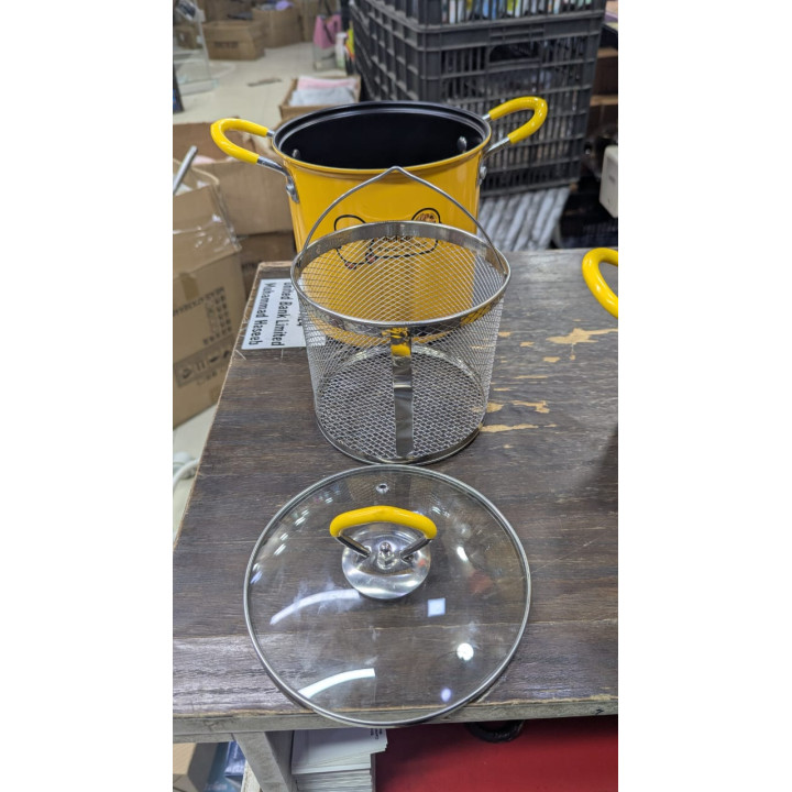 Double Layer Stainless Steel Deep Frying Pot