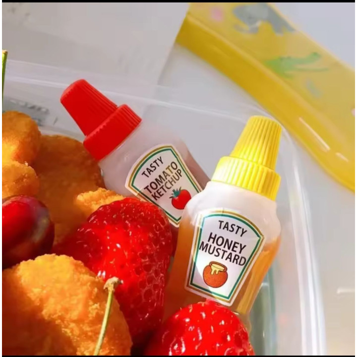 Pack of 2 Mini Ketchup/Sauce Bottles