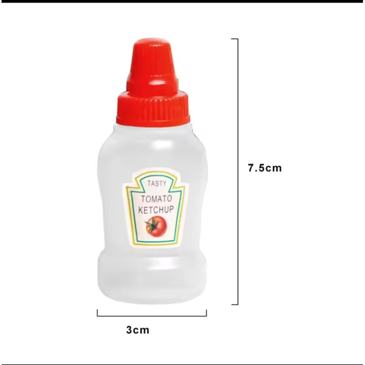 Pack of 2 Mini Ketchup/Sauce Bottles